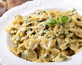 Farfalles boursin épinards