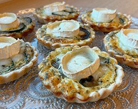 Mini quiche chèvre courgettes