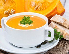 VELOUTE DE POTIRON AUX NOISETTES 