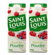Saint Louis Sucre en poudre, Lot de 2x650g