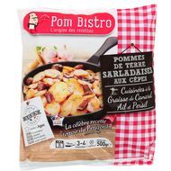 Pom Bistro Pomme de terre sarladaise et cèpes cuisinées à la graisse de canard ail et persil, 500g