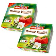 Andros Pomme vanille, Lot de 2x4x100g