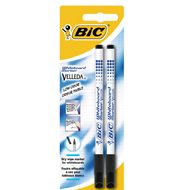 Bic Feutres effaçables à sec Velleda pointe fine noire, 2  feutres