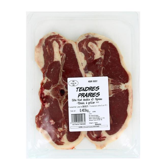 3297579046134 - Aux Tendres Prairies - 2 Côtes Filet Double d'Agneau 2x200g