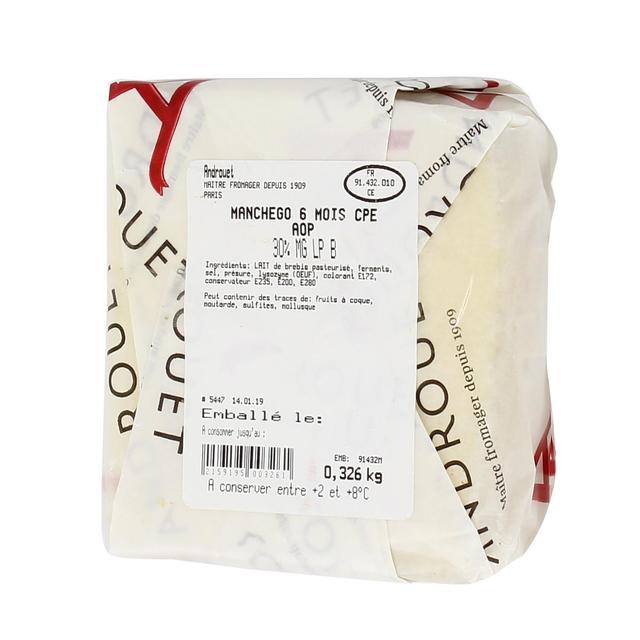 2159195000000 - Androuet, Maître Fromager - Manchego AOP - Lait de brebis pasteurisé