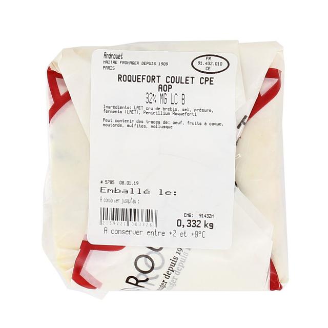 - Androuet, Maître Fromager - Roquefort d'artisan AOP - Lait de brebis cru