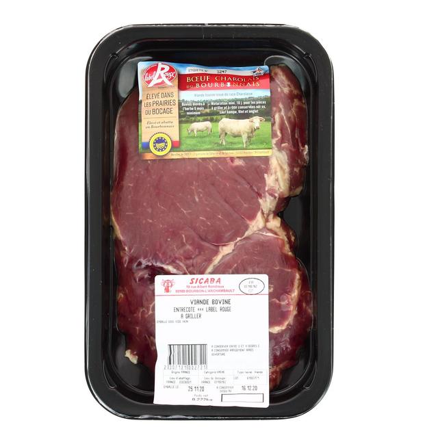 2307121000000 - Sicaba - Les Viandes Du Bourbonnais - 1 Entrecôte de Boeuf Charolais IGP Label Rouge à griller