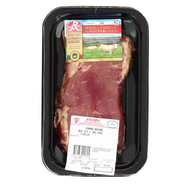 - Sicaba - Les Viandes Du Bourbonnais - 1 Basse-Côte de boeuf Charolais IGP Label Rouge à griller