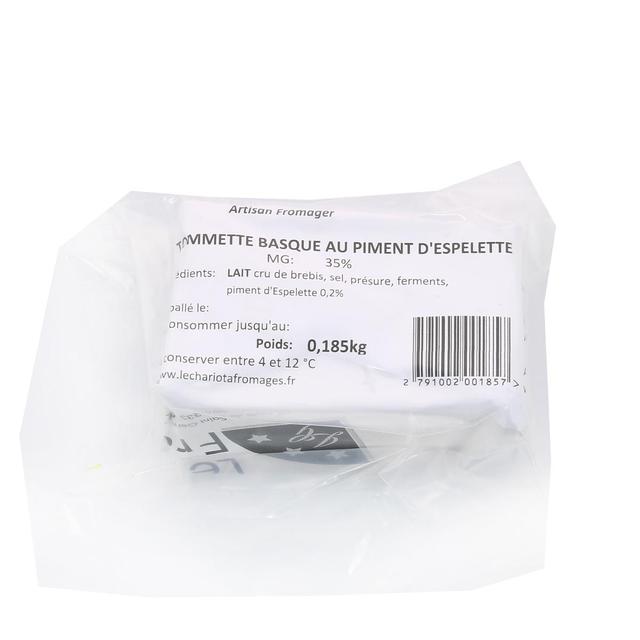 - Le Chariot à fromages, Artisan Fromager - Tommette Artisanale Au Piment D'Espelette - Lait de brebis cru