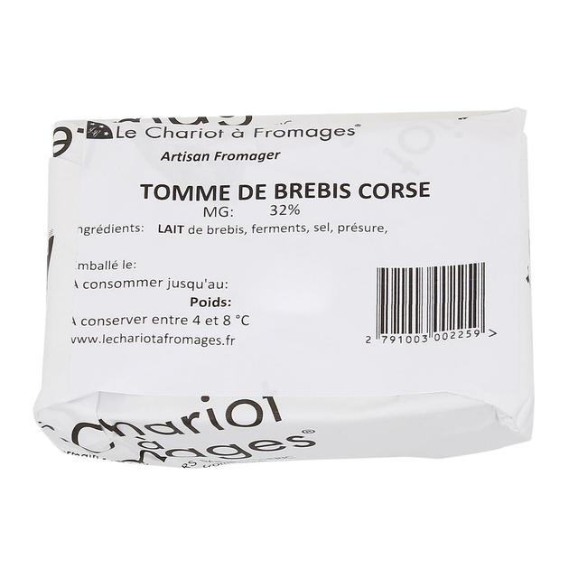 - Le Chariot à fromages, Artisan Fromager - Tomme de Brebis Corse - Lait de brebis pasteurisé