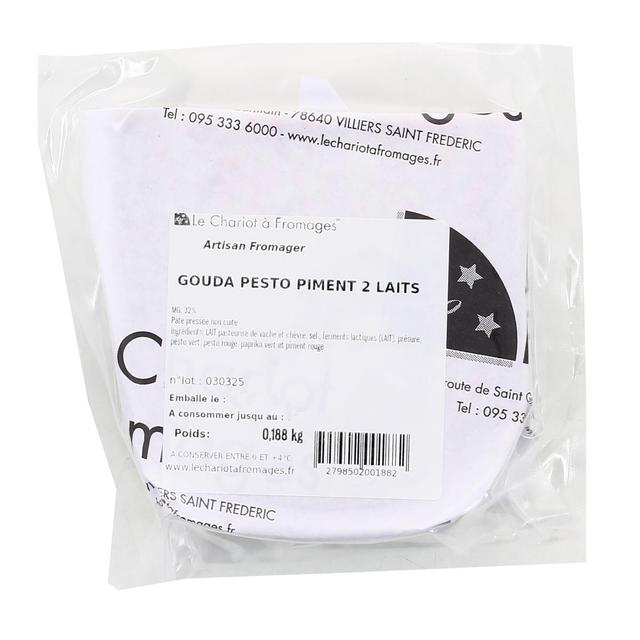 - Le Chariot à fromages, Artisan Fromager - Gouda Pesto Piment au 2 laits