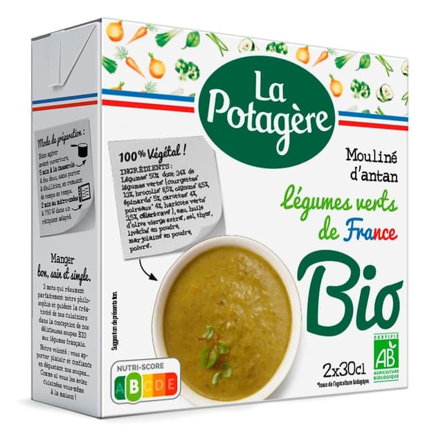 3274930000400 - La Potagère - Soupe Mouliné d'Antan Bio- Légumes Verts de France
