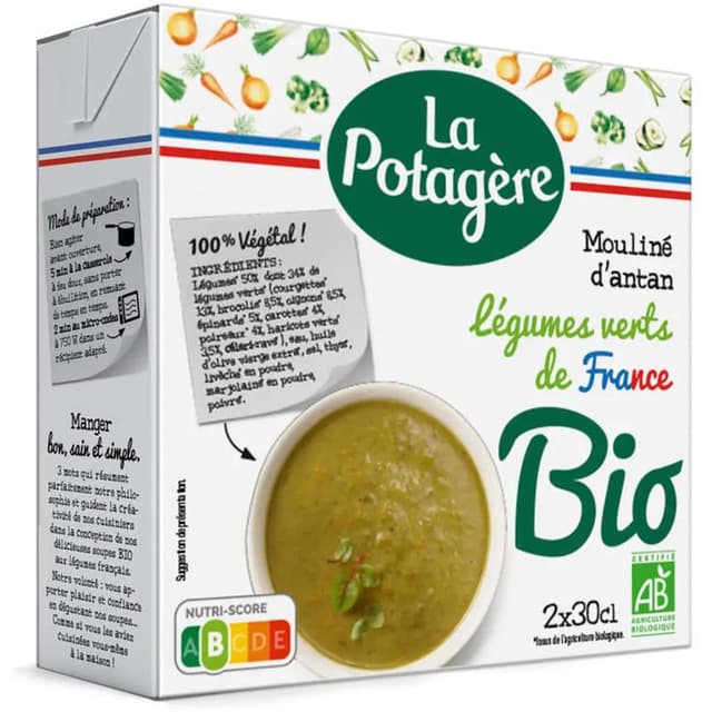 3274930000400 - La Potagère - Soupe Mouliné d'Antan Bio- Légumes Verts de France