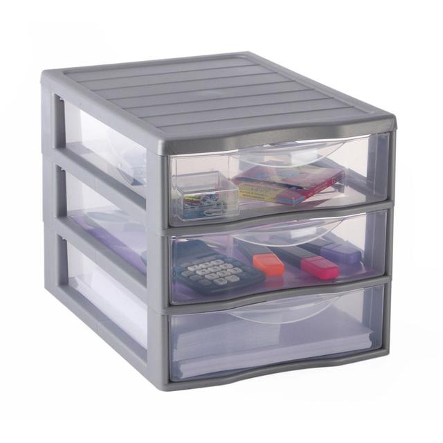 3234530001900 - Sundis - Mini tour de rangement orgamix a4 Argent