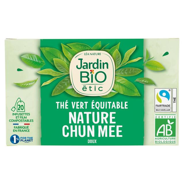 3760020502300 - Jardin Bio Etic - Thé Vert Nature Doux Bio - 20 sachets