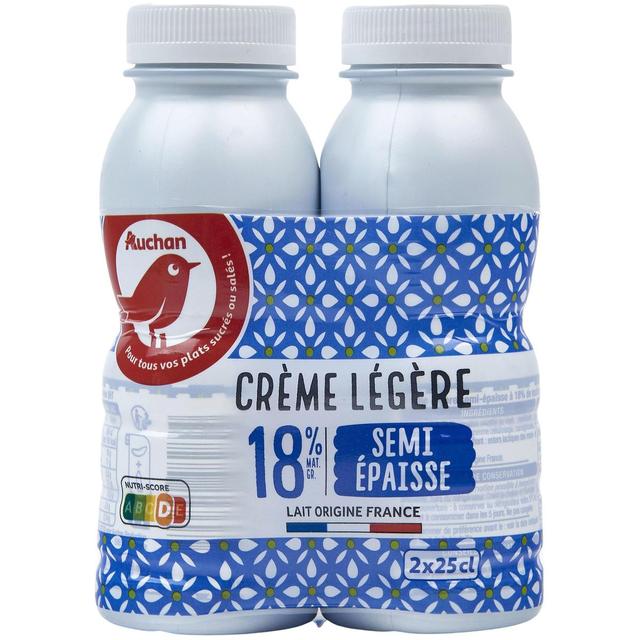 3596710482900 - Auchan - Crème semi-épaisse légère 18%mg UHT