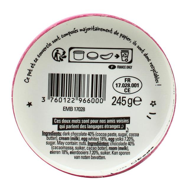 3760122966000 - Michel et Augustin - Mousse au chocolat