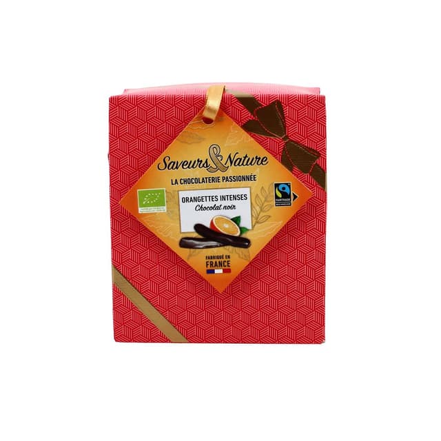 3760077186300 - Saveurs & Nature - Orangettes intenses Chocolat Noir Bio