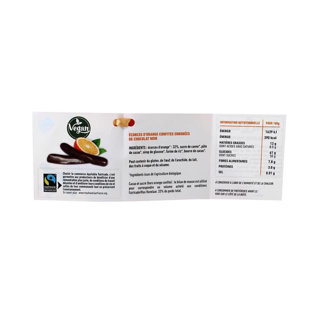 3760077186300 - Saveurs & Nature - Orangettes intenses Chocolat Noir Bio