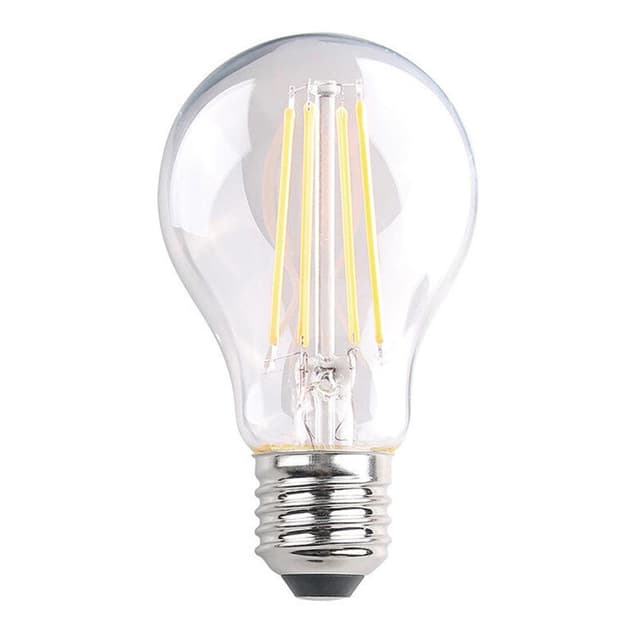 3665257387600 - Auchan - Ampoule E27 - 9W LED Classique Blanc Chaud transparent
