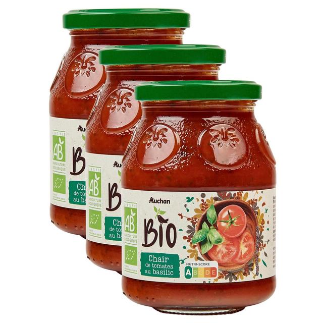 2050000408700 - Auchan BIO - Chair de tomates au basilic Bio en bocal