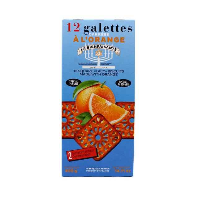 3177500000001 - La Bienfaisante - 12 Galettes carrées sucrées à l'orange