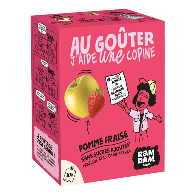 3770032551401 - Ramdam social - Gourdes purée de pomme fraise