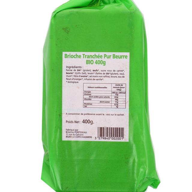 3279840002001 - Brioches Fonteneau - Brioche Tranchée Pur Beurre Bio