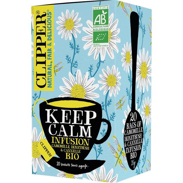 5021991942501 - Clipper - Infusion Keep Calm Camomille Honeybush Cannelle Bio - 20 sachets