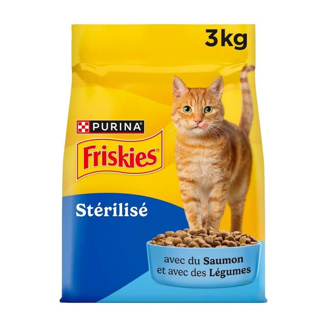 8445291762701 - Purina - Friskies - Croquettes au saumon et légumes pour chat adulte stérilisé
