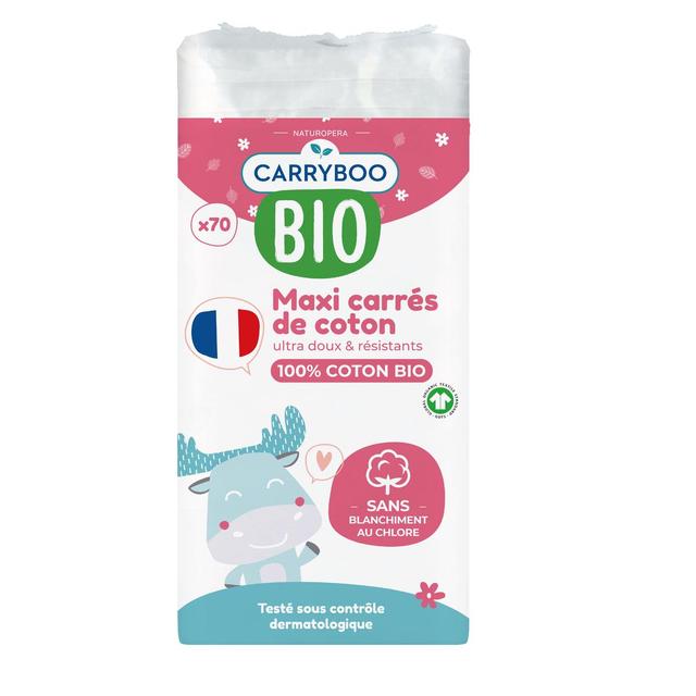 3760001763201 - Carryboo - Maxi-Carrés de Coton 100% Bio