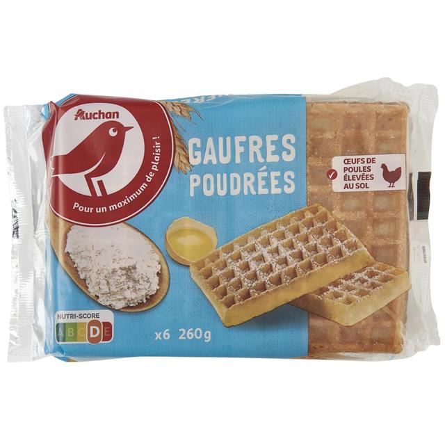 3596710473601 - Auchan - Gaufres poudrées x6