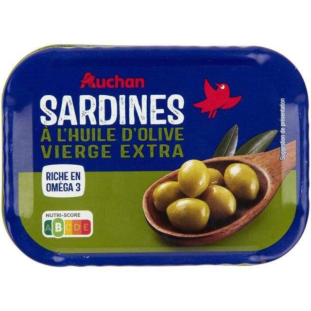 3596710545001 - Auchan - Sardines à l'huile d'Olive vierge extra