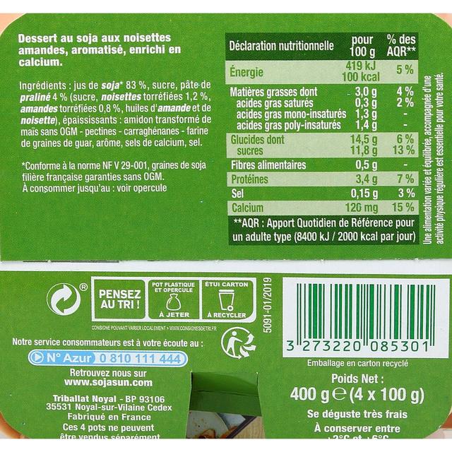 3273220085301 - Sojasun - Spécialité Soja Noisette Amande