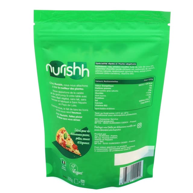 3073781155501 - Nurishh - Râpé Végétal Saveur Mozarella