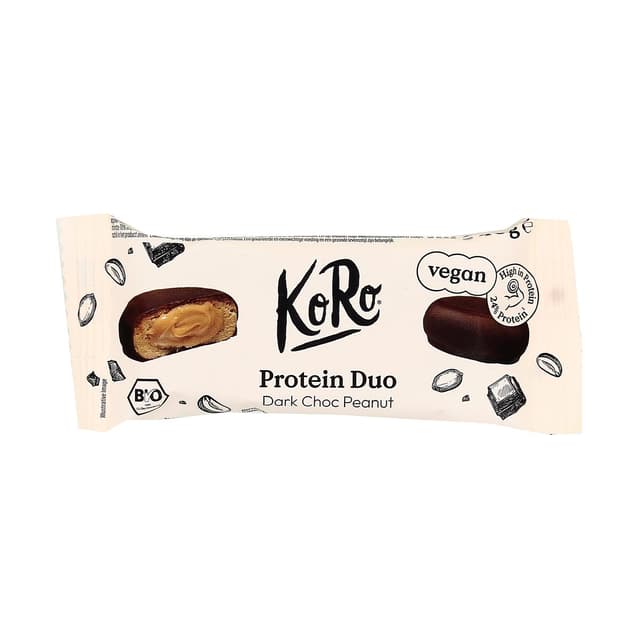4255582815801 - Koro - Bouchées protéinées cacahuètes et chocolat noir bio