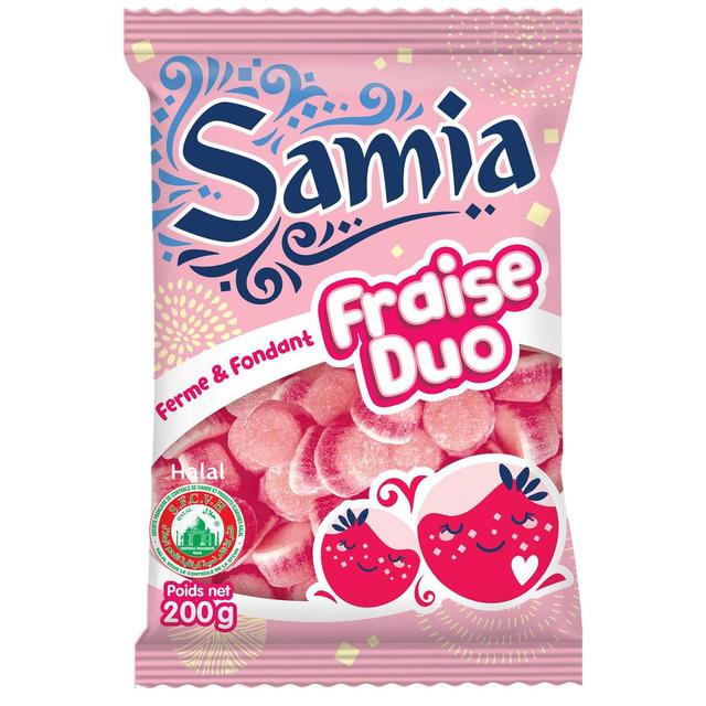 3276650116201 - Samia - Bonbons fraises fondantes Duo - Halal