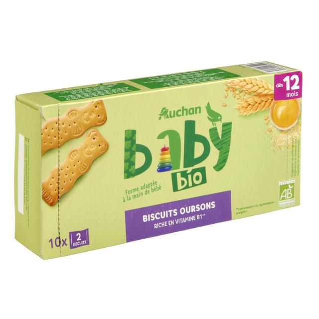 3596710477401 - Auchan Baby Bio - Biscuits bio Mon petit goûter Bébé dès 12 mois