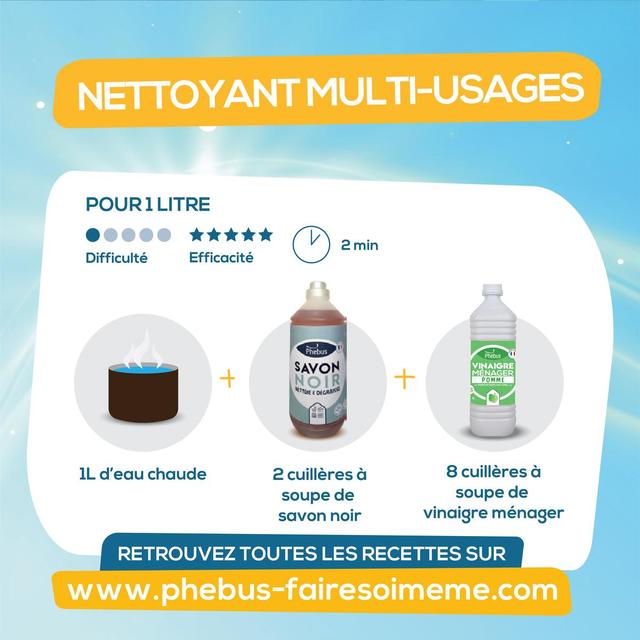 3077317619901 - Phébus - Vinaigre de nettoyage 9,5° senteur pomme