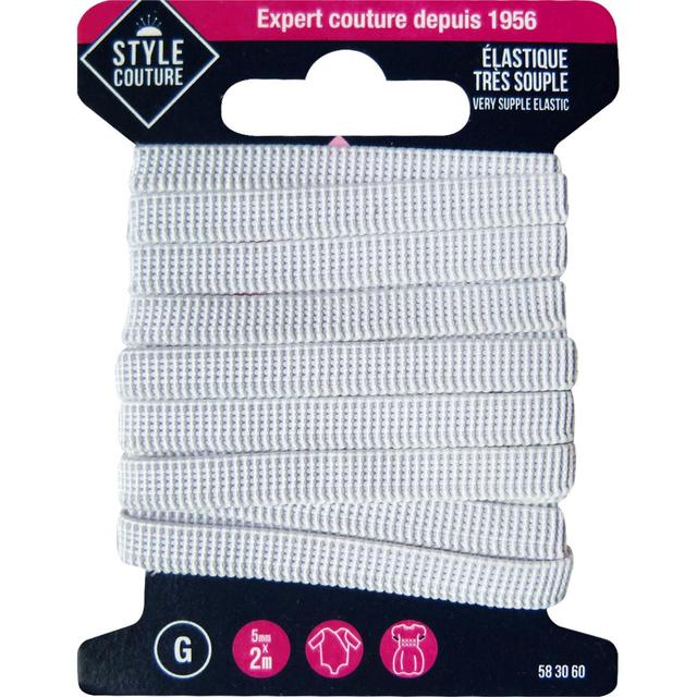 3040695830602 - Style couture - Elastique simple très souple 5 mm