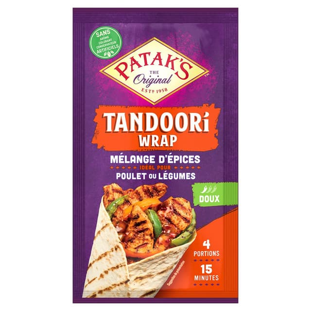 5011308000802 - Patak's Original - Mélange Epices Tandoori cumin fenugrec cardamome