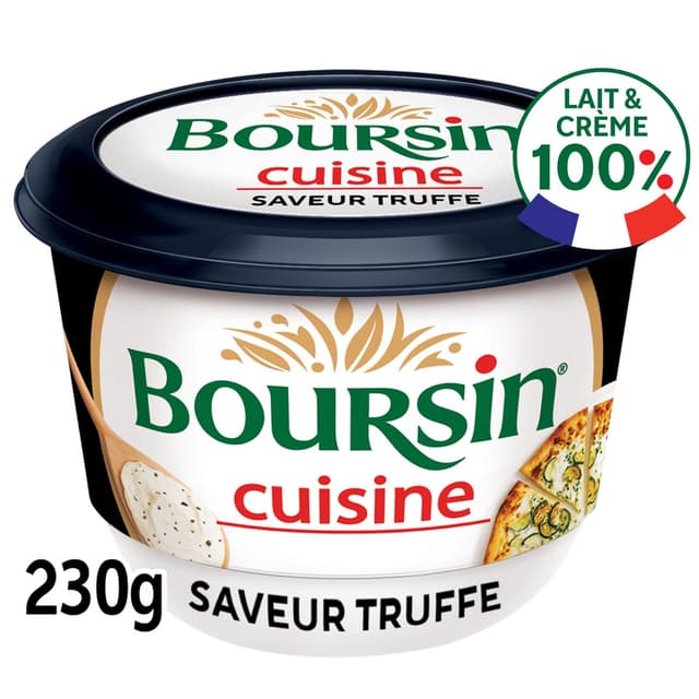 3073781221602 - Boursin Cuisine - Fromage à cuisiner saveur Truffe