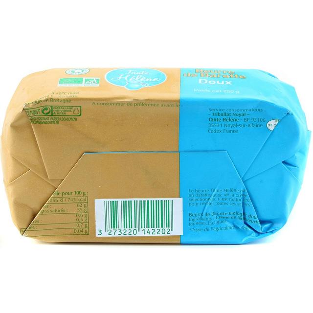 3273220142202 - Tante Hélène - Beurre bio doux de baratte