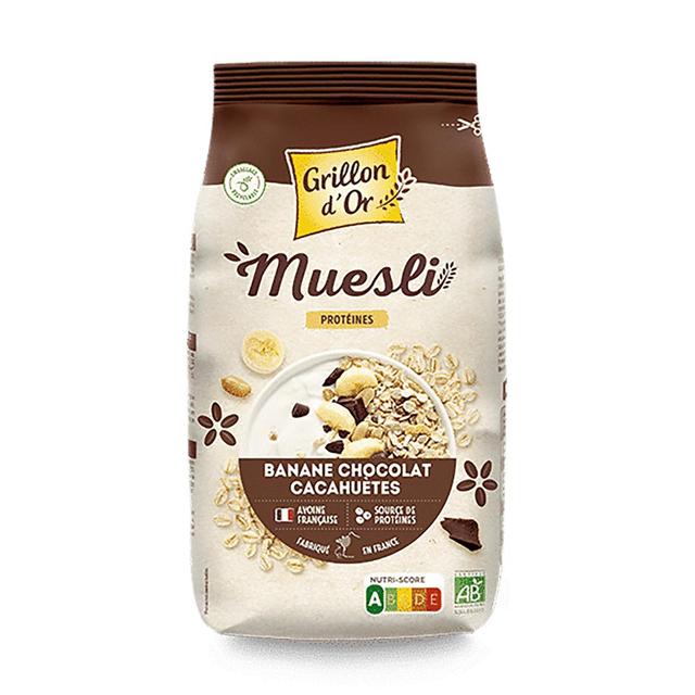 3421557922602 - Grillon Or - Muesli Banane Chocolat Cacahuetes Proteine Bio