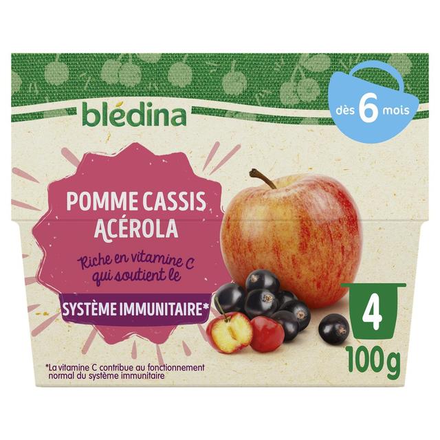 3041091883902 - Blédina - Pomme Cassis Acerola Coupelle Bébé Dès 6 mois