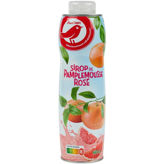 3596710454402 - Auchan - Sirop de pamplemousse rosé