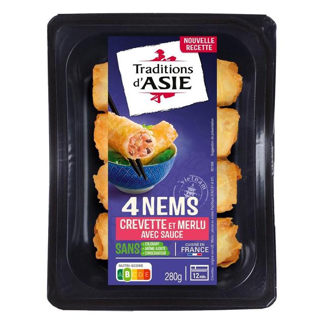 3366760015102 - Traditions d'Asie - Nems Crevette et Merlu Avec Sauce
