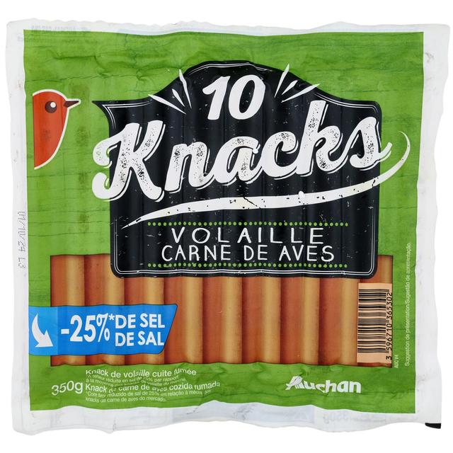 3596710365302 - Auchan - Knacks de Volaille Réduites en Sel