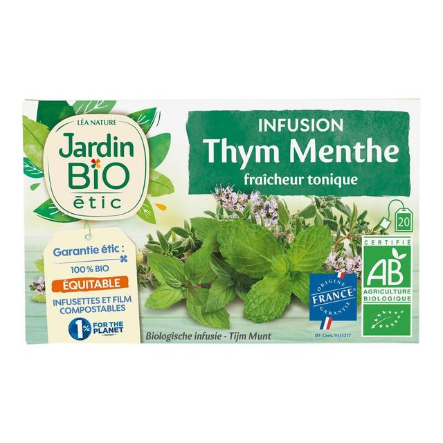 3478820006002 - Jardin Bio Etic - Infusion Thym Menthe Bio - 20 sachets
