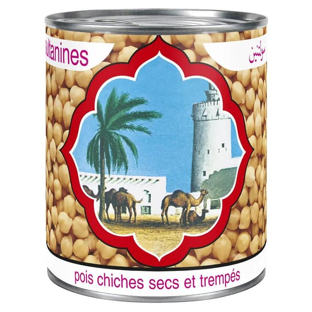 3017800056202 - Sultanines - Pois chiches secs et trempés en conserve